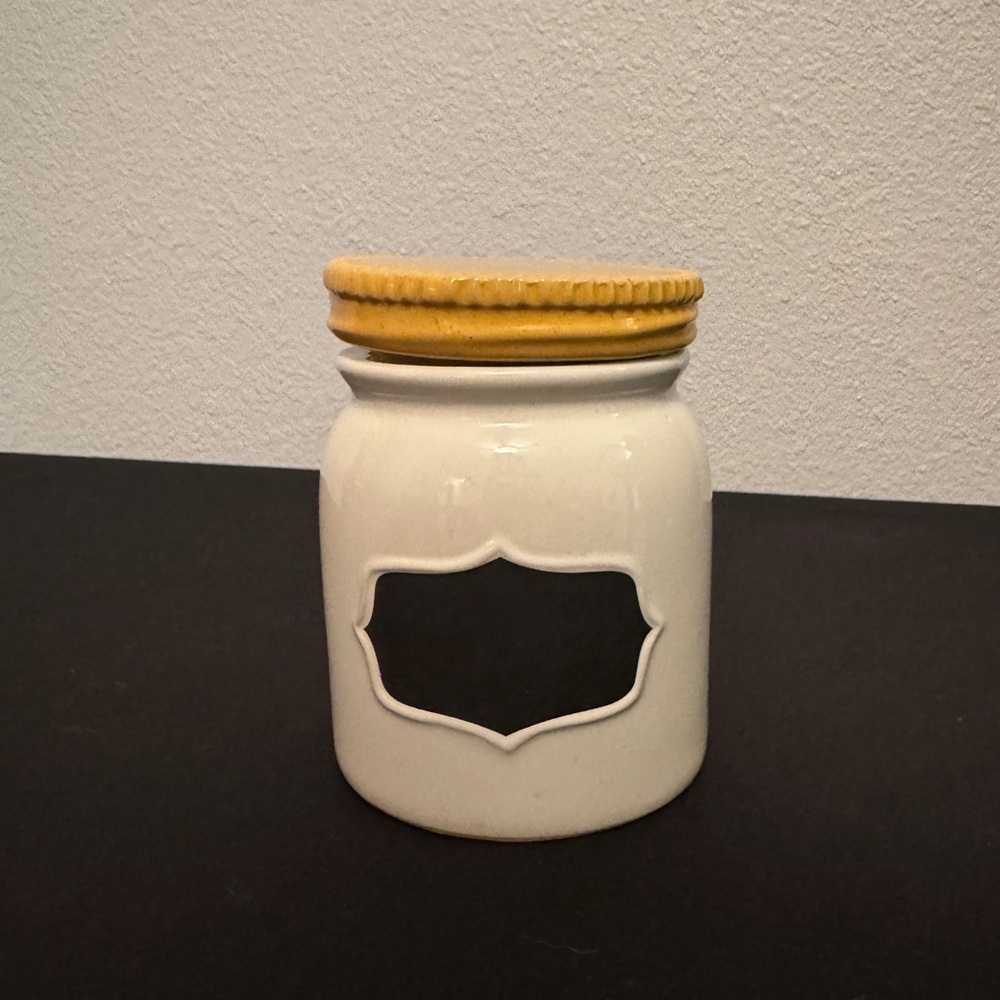 Threshold | Vintage Small Ceramic Jar with Chalkboard Accent